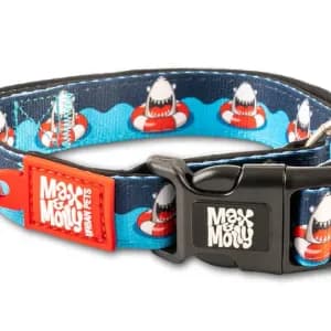 Нашийник для собак Max & Molly Smart ID Collar Frenzy the Shark з принтом Шалена акула, M