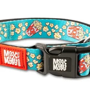 Нашийник для собак Max & Molly Smart ID Collar Popcorn з принтом Попкорн, M