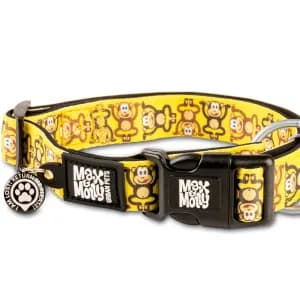 Нашийник для собак Max & Molly Smart ID Collar Monkey Maniac з принтом Мавпочки, L
