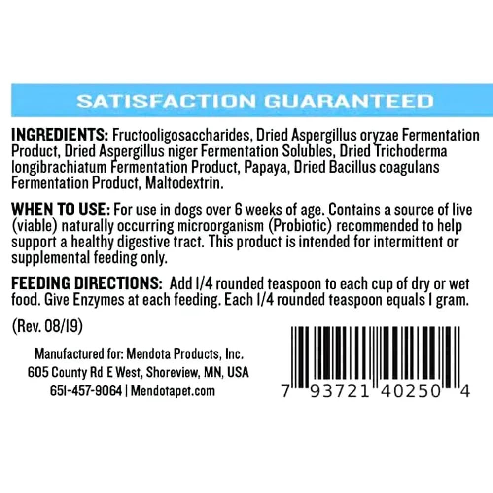Mendota Pet Digestive Enzymes And Probiotics - Травні ферменти та пробіотики для собак