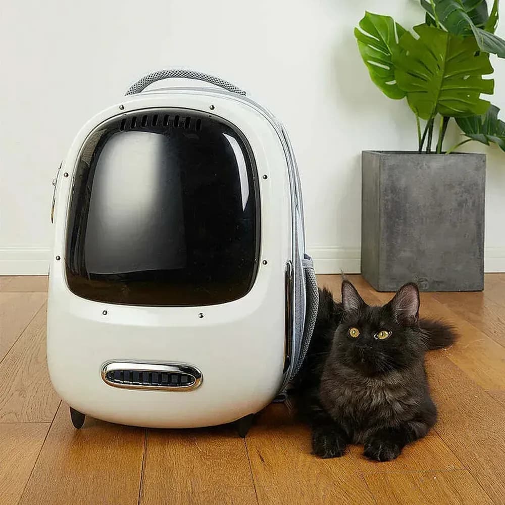 Рюкзак-переноска для кошек и собак весом до 8 кг. Petkit Breezy2 Smart Cat Carrier Green